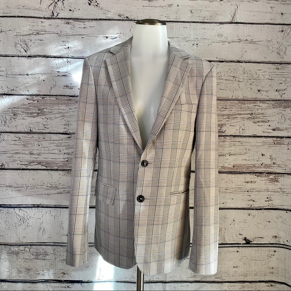 Zara gray plaid blazer - Picture 1 of 10